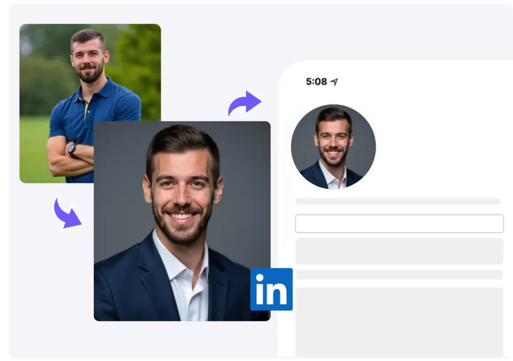 Générer une photo LinkedIn IA.