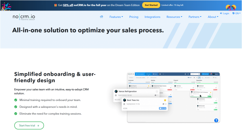 Alternativa ao Salesloft: NoCRM