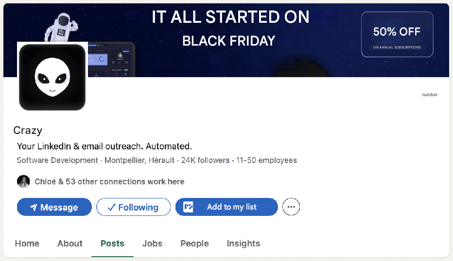 LinkedIn creator mode and company page.