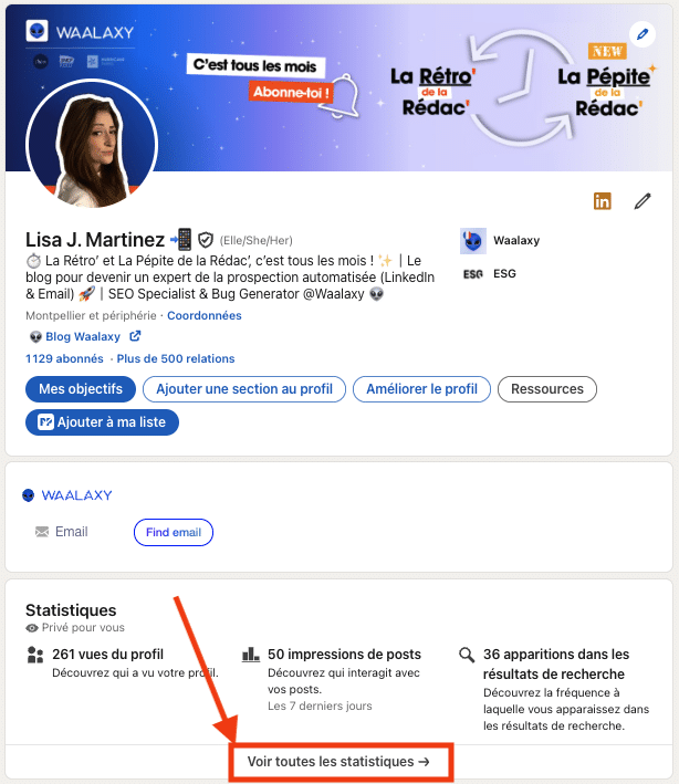 Accès outils de création de contenu LinkedIn.