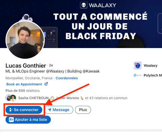 Mode créateur LinkedIn : Bouton "Se connecter".