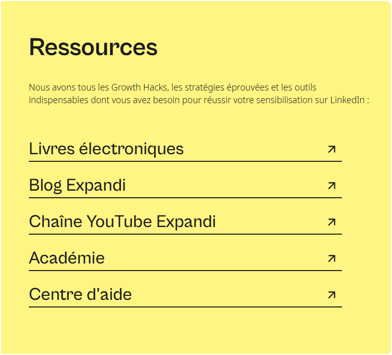 Ressources support Expandi