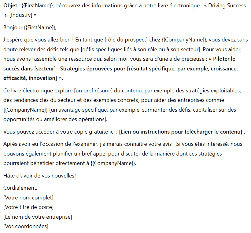 Comment générer des leads avec ChatGPT ? Prompt e-mail d'offre