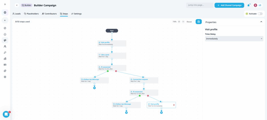 expandi prospecting campaign