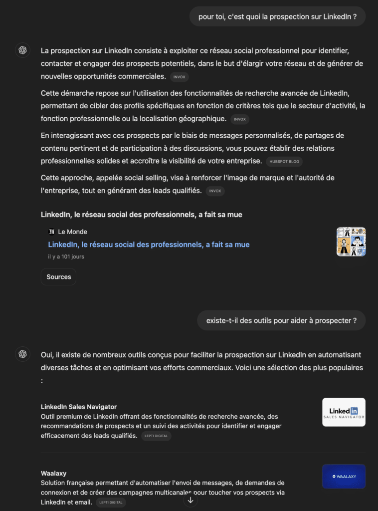 searchgpt - prospection linkedin