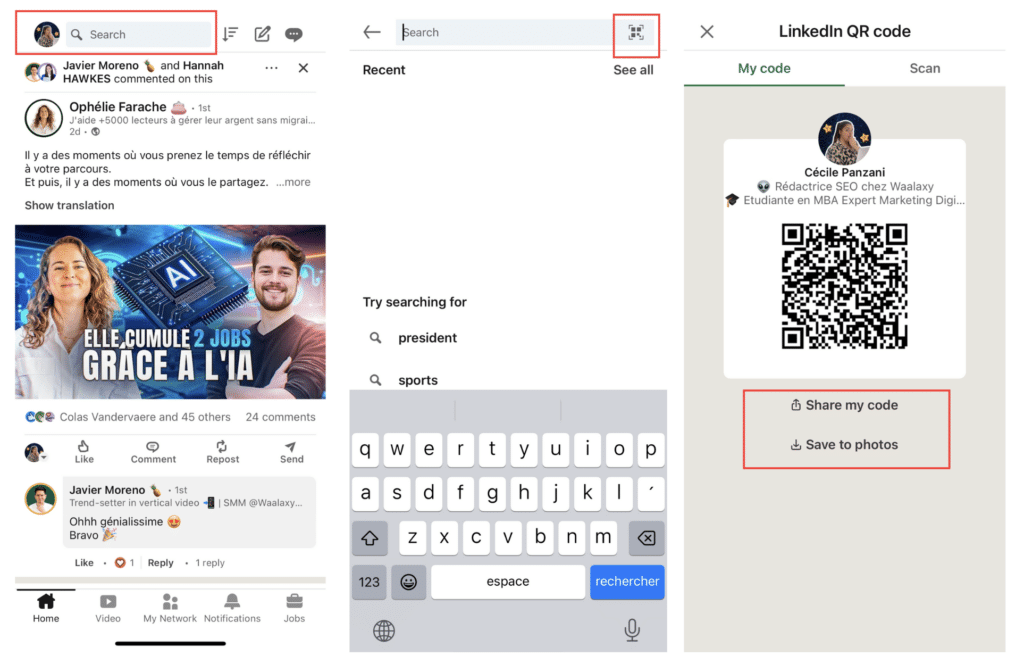 LinkedIn QR-Codes