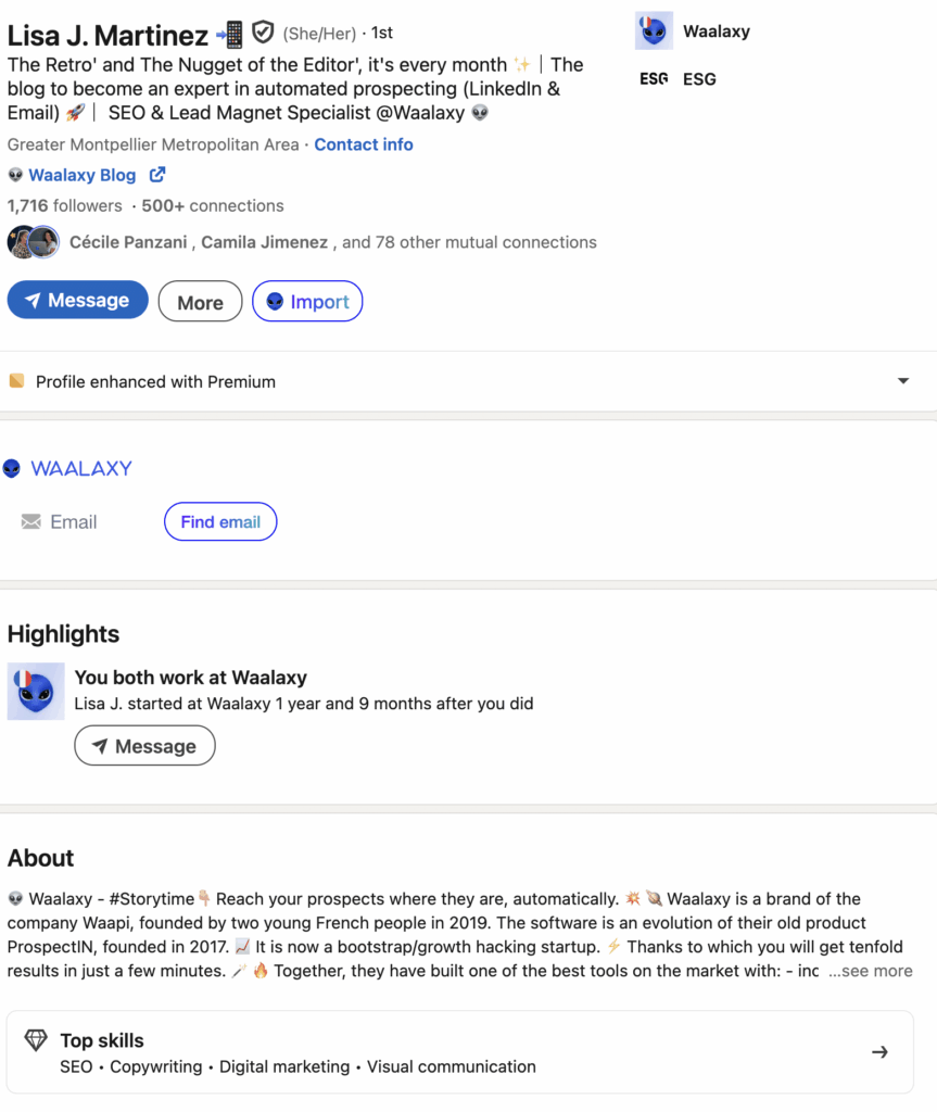 Przykłady podsumowań na LinkedIn