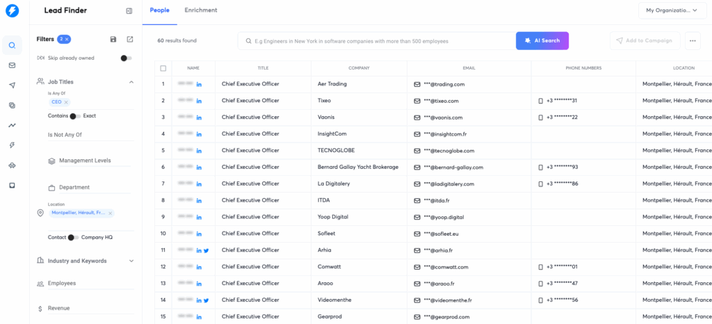 instantly ai dashboard