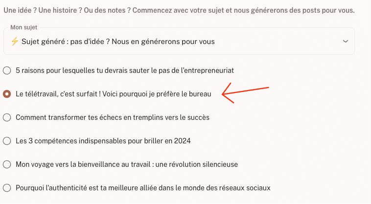 générateur de <strong>post LinkedIn</strong> - générateur kawaak
