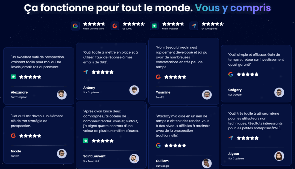 marketing de persuasion - landing waalaxy