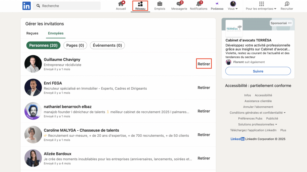 Bannir de LinkedIn