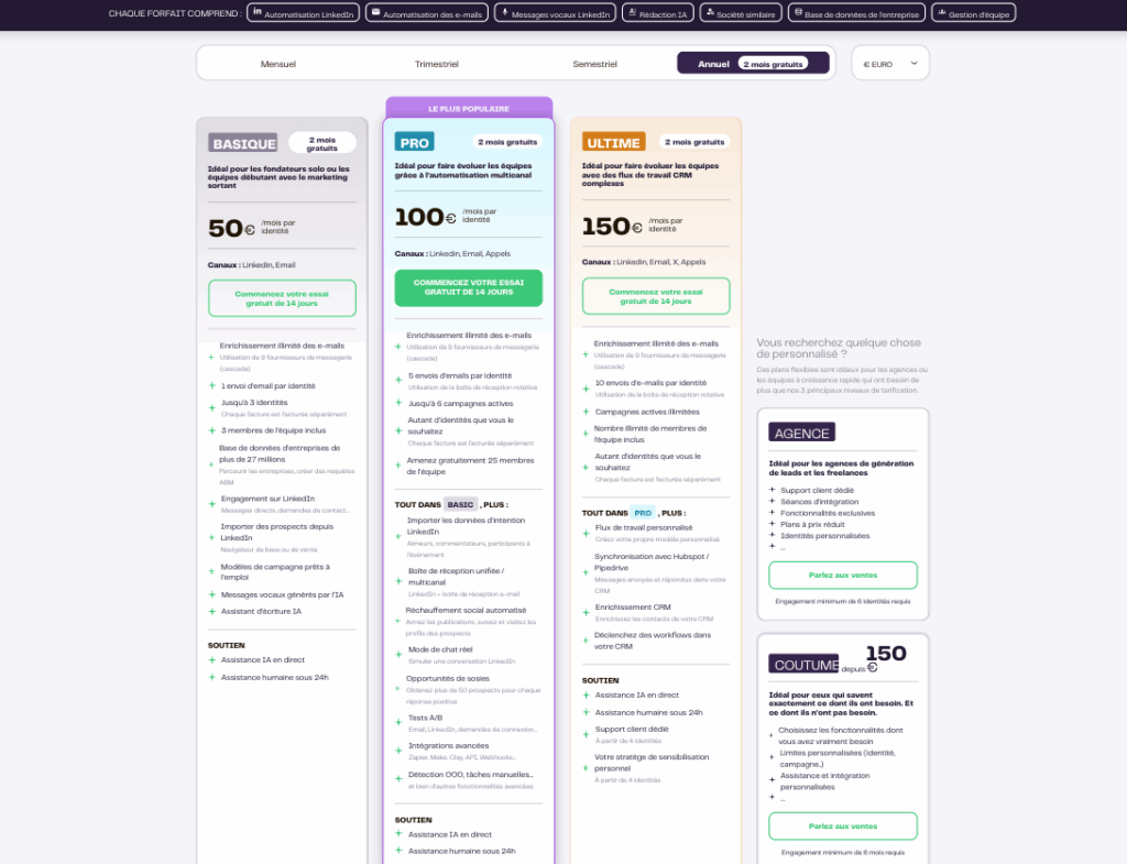 LaGrowthMachine pricing
