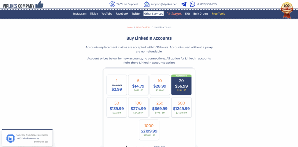 Top 9 Tools to Buy Verified LinkedIn Accounts: VIPLikes