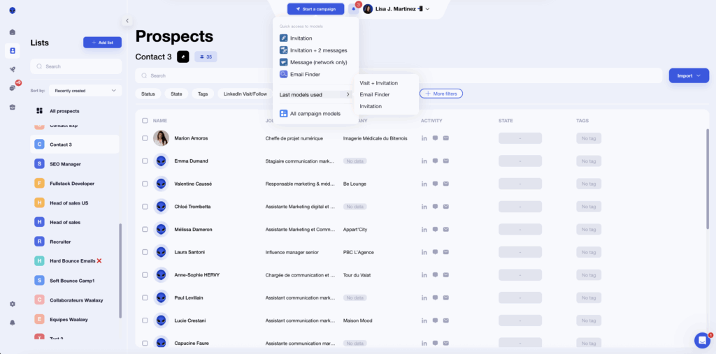 Warm Up LinkedIn Accounts with Waalaxy
