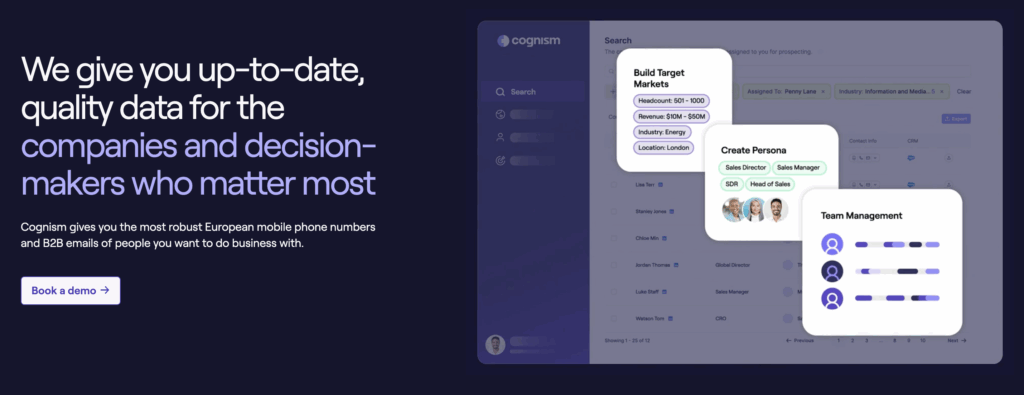 ZoomInfo alternative - Cognism