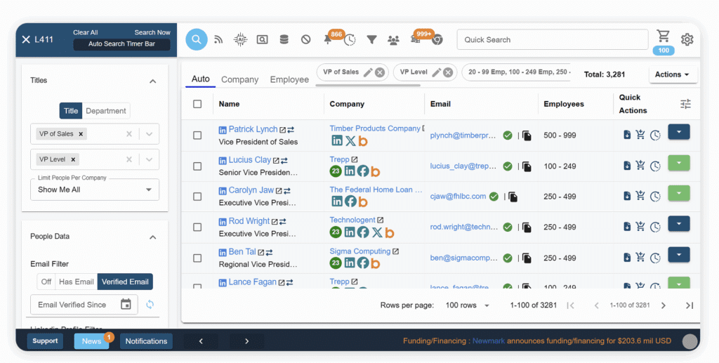 ZoomInfo alternative - Lead411