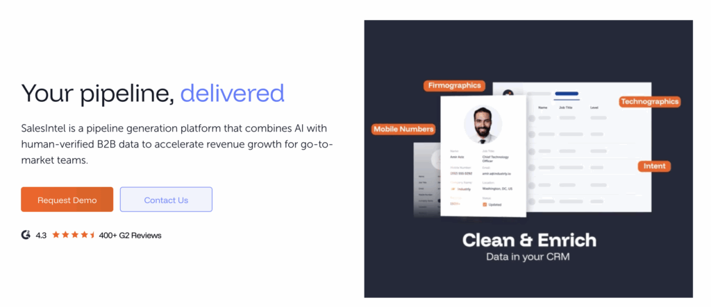 ZoomInfo alternative - SalesIntel