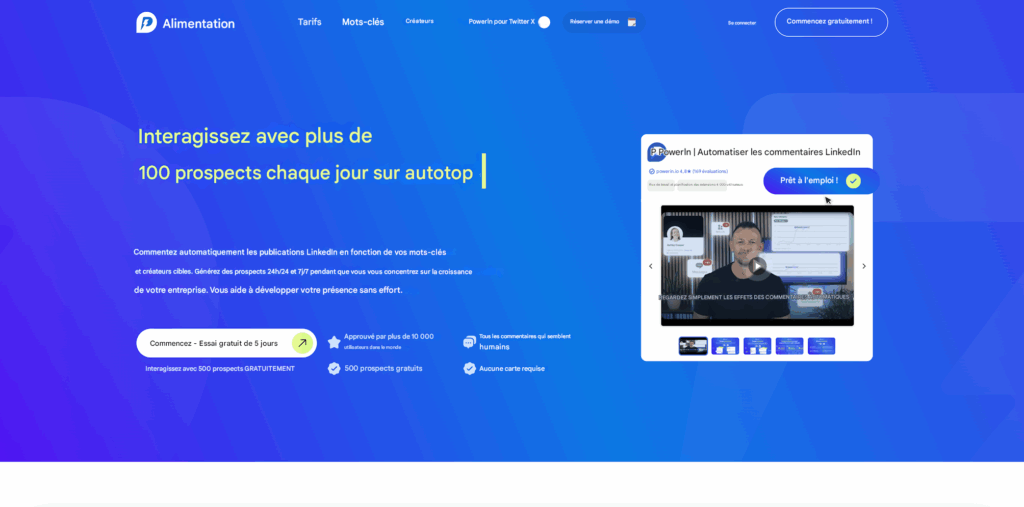 Bot LinkedIn : Powerin - Pods d’engagement LinkedIn (commentaires IA)