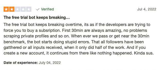 PhantomBuster customer reviews