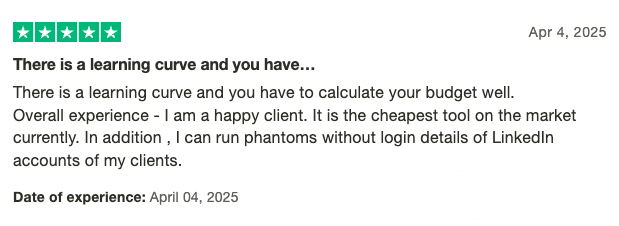 PhantomBuster customer reviews