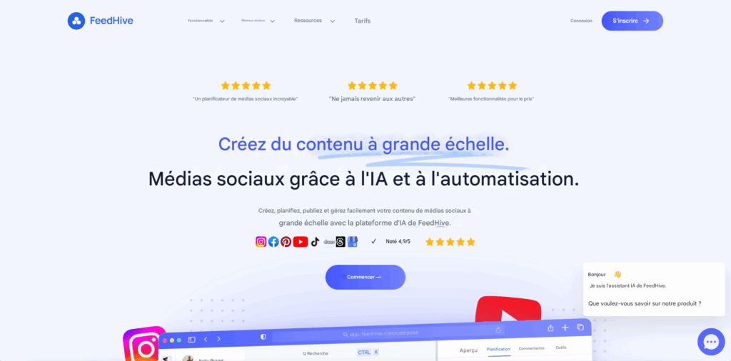 Bot LinkedIn - FeedHive : Gérer et planifier du contenu