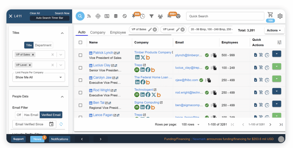 ZoomInfo alternative - Lead411