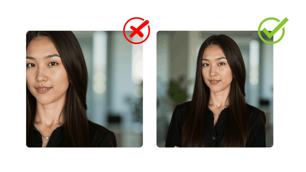 Photos de profil LinkedIn avoir une bon cadrage