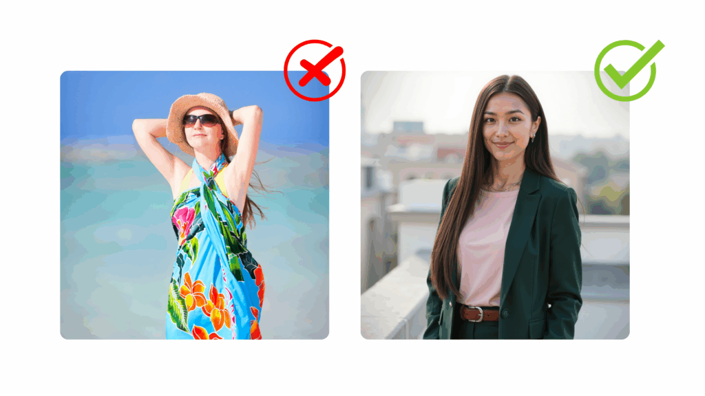 Photos de profil LinkedIn avoir une tenue professionelle