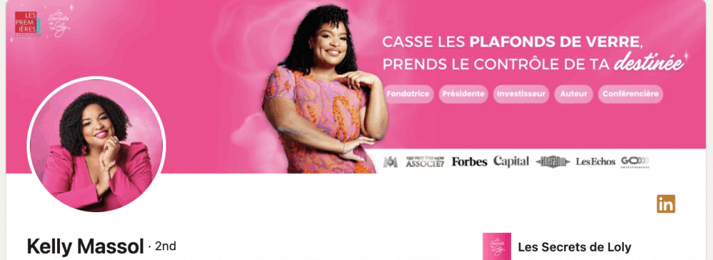 Photo de profil LinkedIn avec un arrière plan coloré