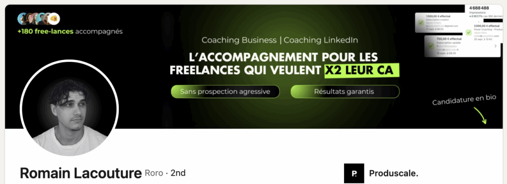 Photo de profil LinkedIn en noir et blanc