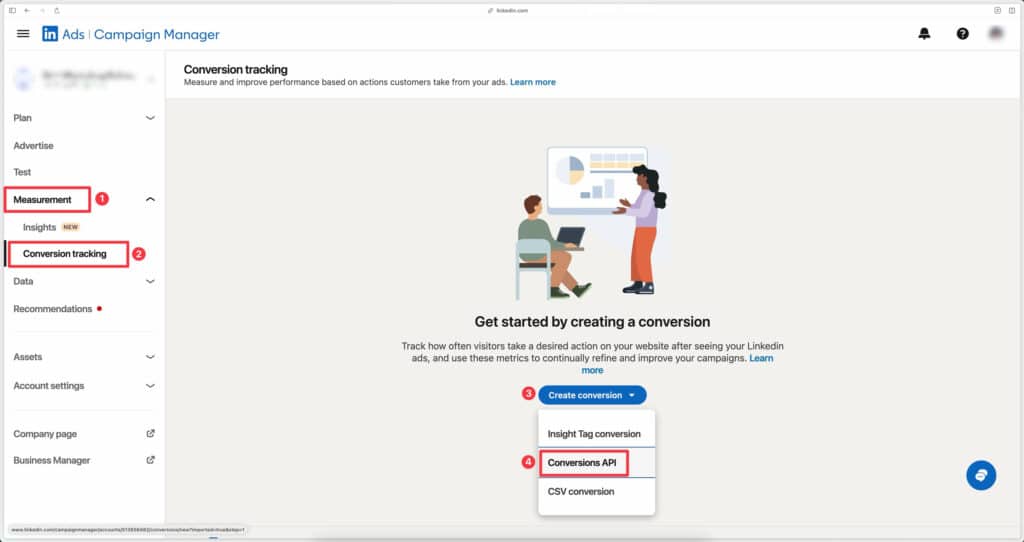Create a conversion API.