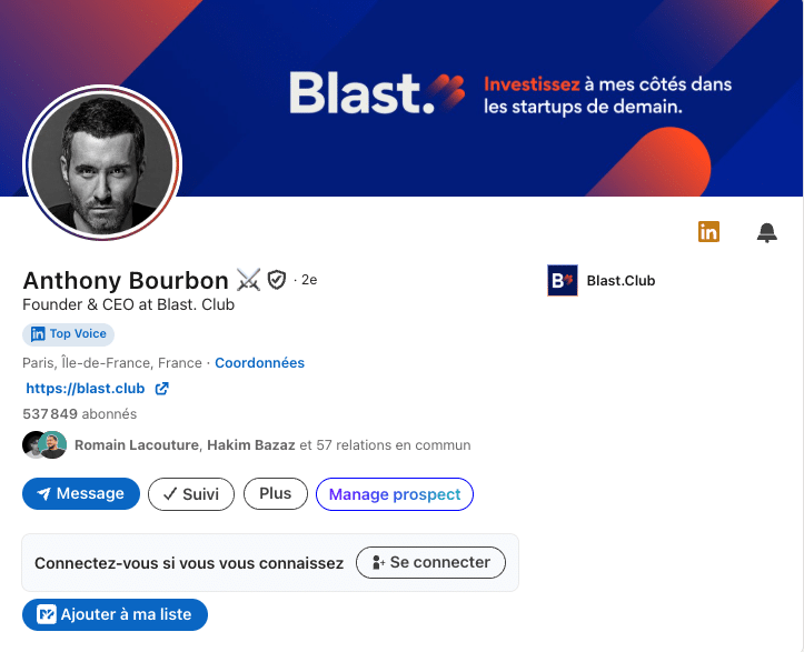 Profil LinkedIn Top Voice : Anthony Bourbon