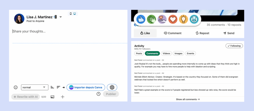 Create engagement to become Top Voice LinkedIn