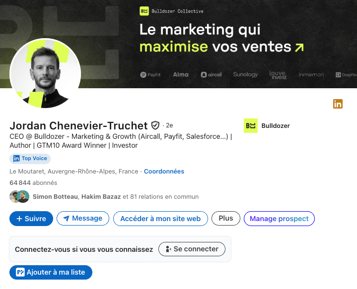 Profil LinkedIn Top Voice : Jordan Chenevier Truchet