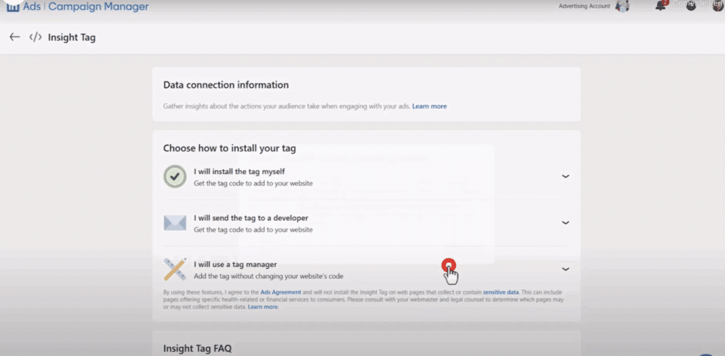 Conversion tracking: using the LinkedIn Insight Tag manager