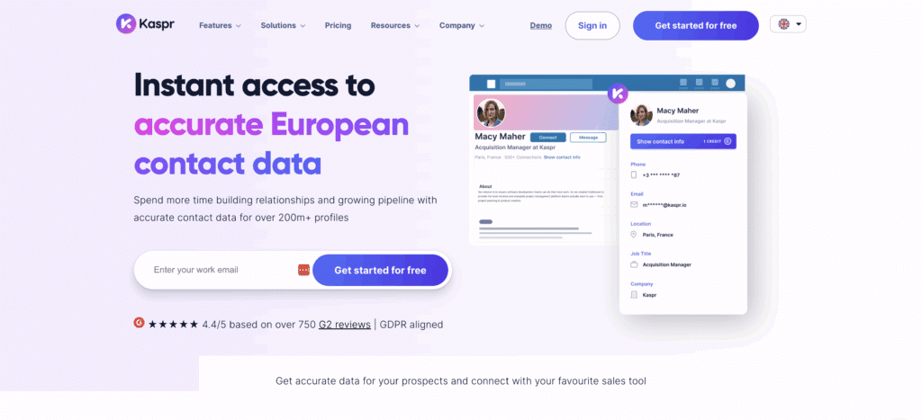 RocketReach alternatives : Kaspr