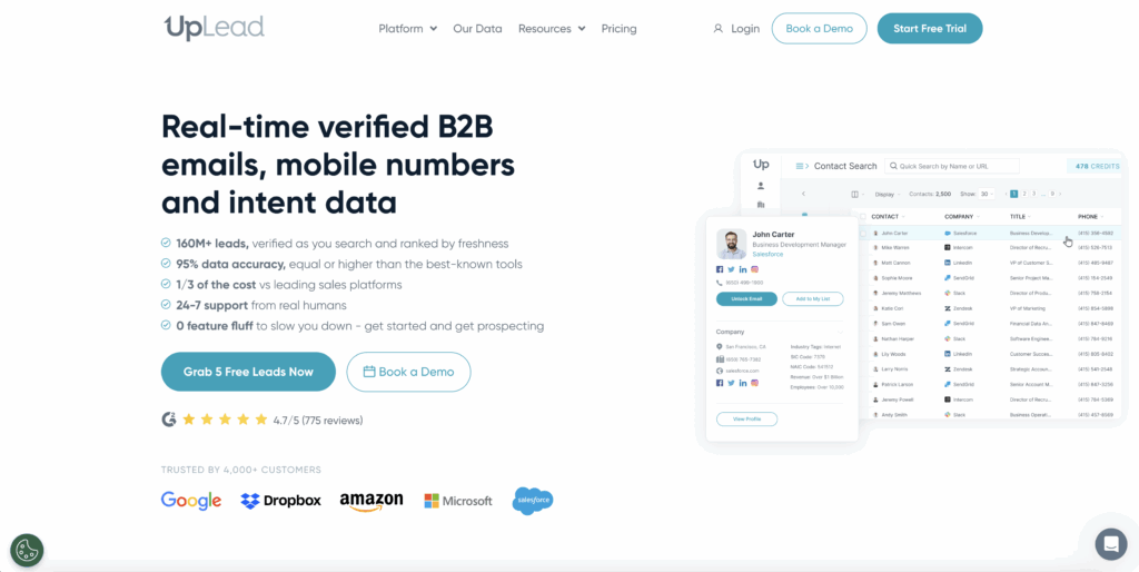 RocketReach alternatives : UpLead