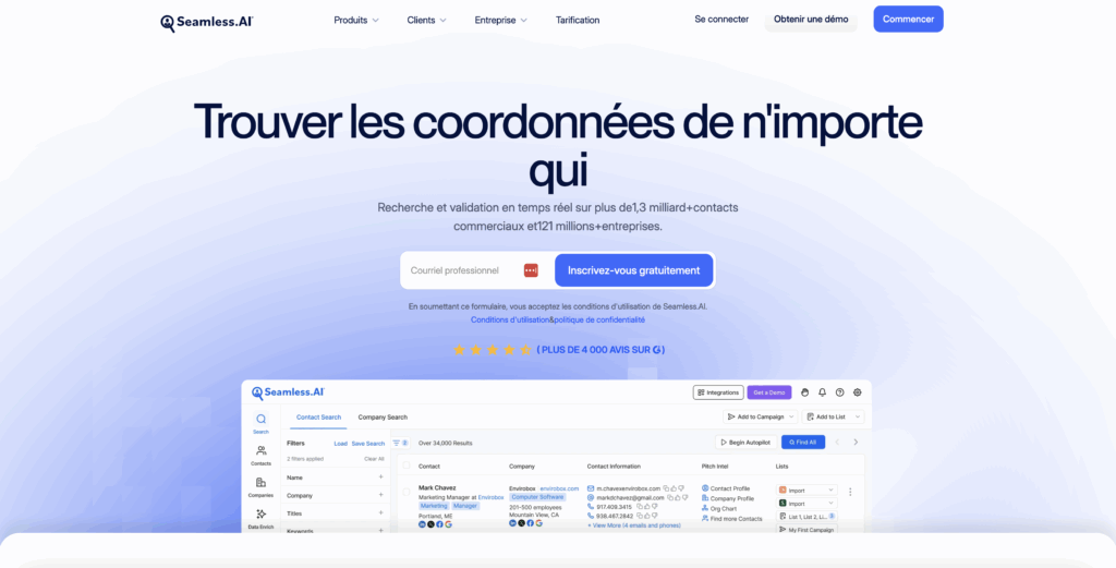 Rocketreach alternatives : Seamless.ai