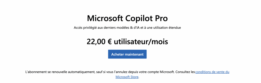 copilot prix