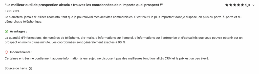 ZoomInfo avis alternative copilot
