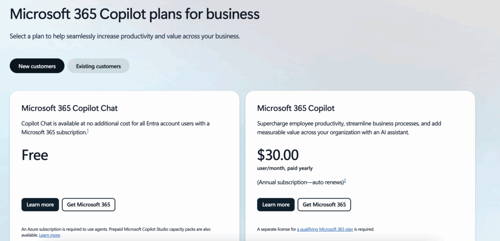 Microsoft Copilot AI plans