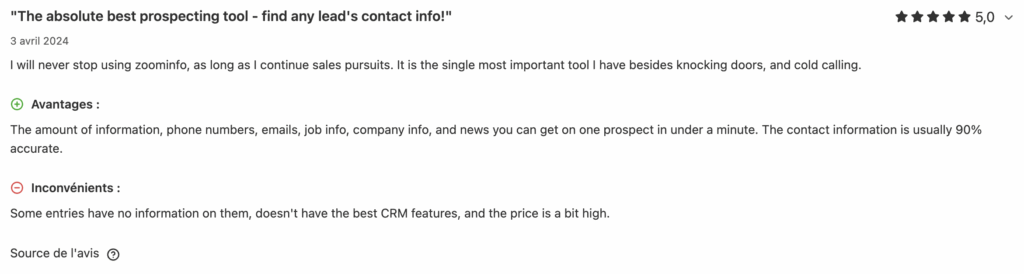ZoomInfo reviews