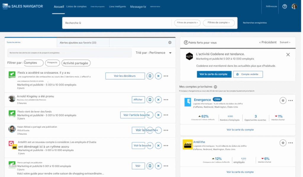 Crédits InMail Sales Navigator