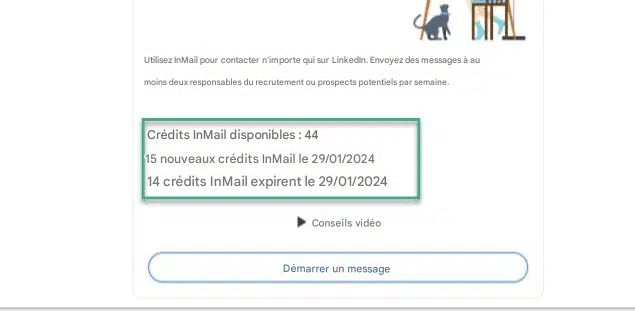 Crédits InMail Sales Navigator