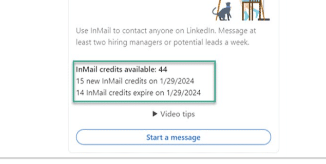 Crédits InMail Sales Navigator