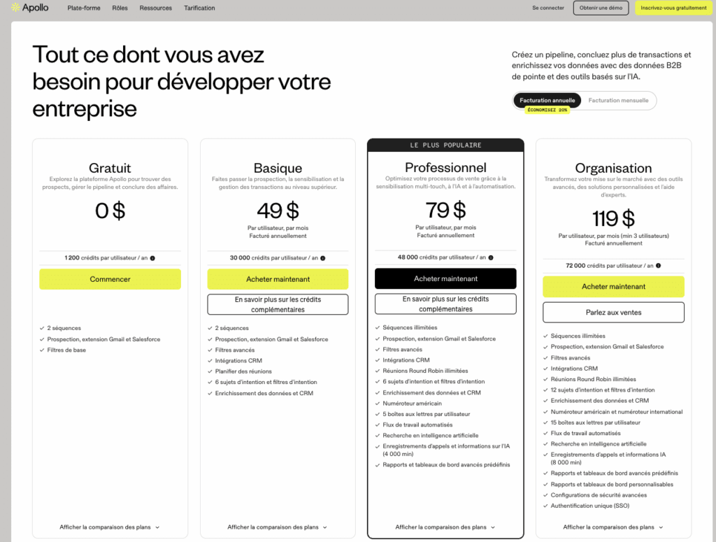 Prices apollo