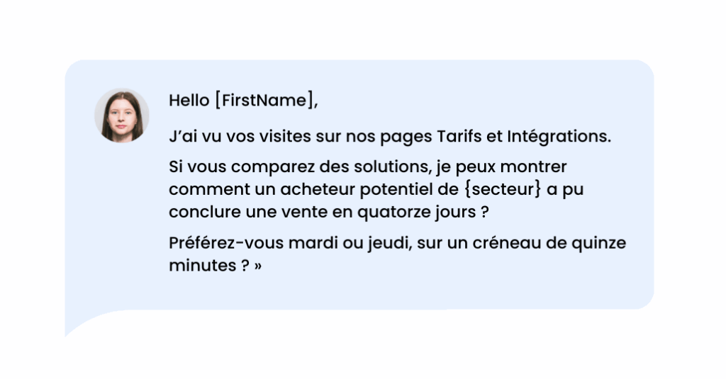 Répondre à un signal d'achat