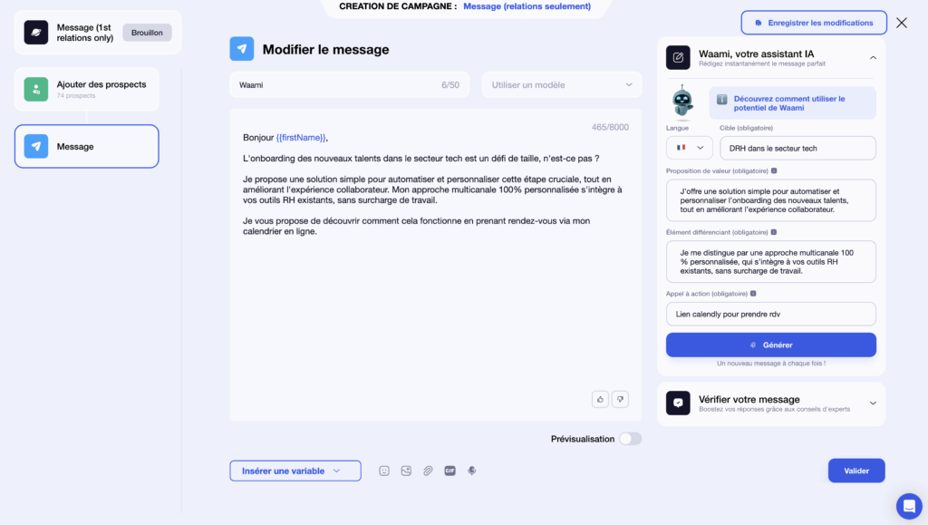 Vibe marketing message