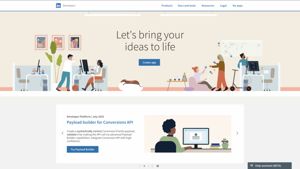 LinkedI API interface