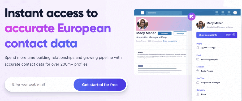 Dropcontact alternative kaspr